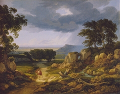 Sturmlandschaft (Wanderers Sturmlied). by Johann Christian Reinhart