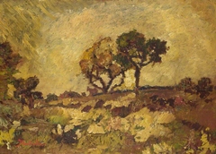 Sunset by Adolphe Joseph Thomas Monticelli