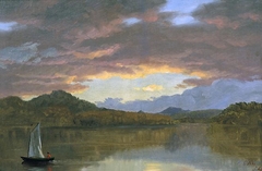 Sunset on Catskill Lake by Frederic Edwin Church