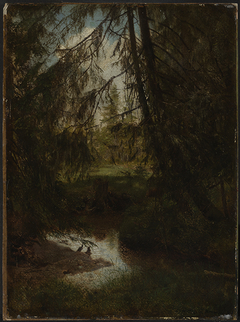 Tannen am Waldbach by Hans Thoma