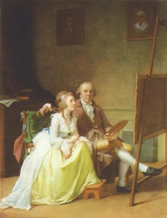 The Artist and his Wife Rosine, née Dørschel by Jens Juel