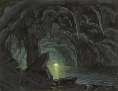 The Blue Grotto, Capri by Albert Bierstadt