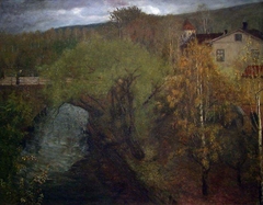 The Bridge "Geitebrua" over Loelven in Oslo by Halfdan Strøm