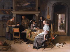 The Card Players in an Interior by Jan Steen