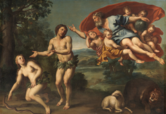 The Expulsion of Adam and Eve by Domenichino