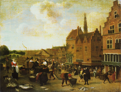 The Fish Market at Leiden by Jan Steen