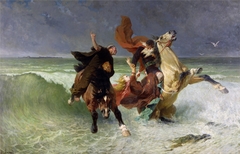 The Flight of Gradlon Mawr (330-434 AD) by Évariste Vital Luminais