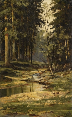 The forest brook by Ivan Shishkin