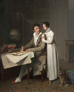 The Geography Lesson (Portrait of Monsieur Gaudry and His Daughter) by Louis-Léopold Boilly