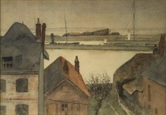 The Harbour at Étaples by Homer Dodge Martin