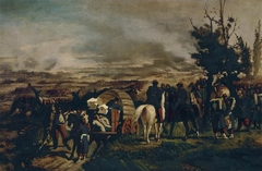 The Italian camp at the Battle of Magenta by Giovanni Fattori