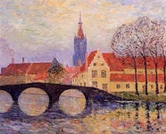 The Leguenay Bridge, Bruges by Maxime Maufra