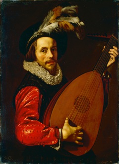 The lute player by Adam de Coster