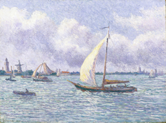 The Meuse Near Dordrecht (La Meuse près de Dordrecht) by Maximilien Luce