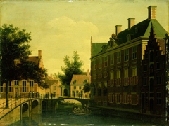 The Oude Zijds Herenlogement (Gentlemen's Hotel) in Amsterdam by Gerrit Adriaensz. Berckheyde