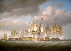 The 'Royal Sovereign' Conveying Louis XVIII to France, 24 April 1814 by Nicholas Pocock