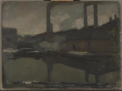 The royal wax candle factory, oil sketch by Piet Mondrian