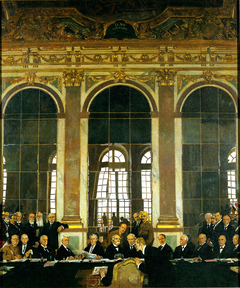 The Signing of Peace in the Hall of Mirrors by William Orpen