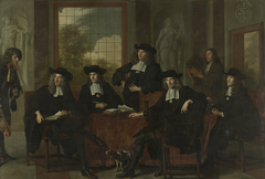 The superintendents of the Collegium Medicum in Amsterdam by Adriaen Backer