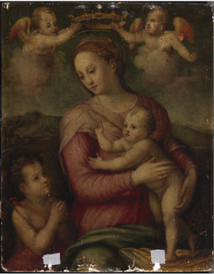 The Virgin and Child with Saint John the Baptist and Angels by Unknown Artist