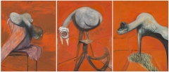 Three Studies for Figures at the Base of a Crucifixion by Francis Bacon