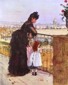 Femme et enfant au balcon by Berthe Morisot