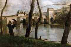 The Bridge at Mantes by Jean-Baptiste-Camille Corot