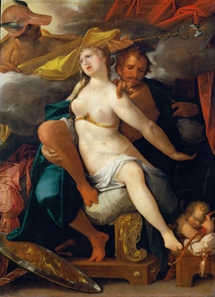 Venus and Mars warned by Mercury by Bartholomeus Spranger