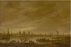 Vianen aan de Lek by Jan van Goyen