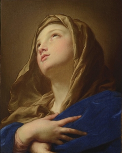 Vierge en buste les mains croisées sur la poitrine by Pompeo Batoni