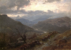 View of Mountains in Wales by Hans Gude