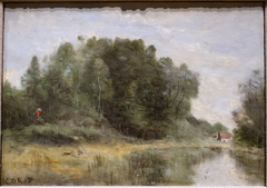 Ville d'Avray - au bord de l'étang by Jean-Baptiste-Camille Corot