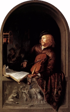 Violon Player by Gerrit Dou