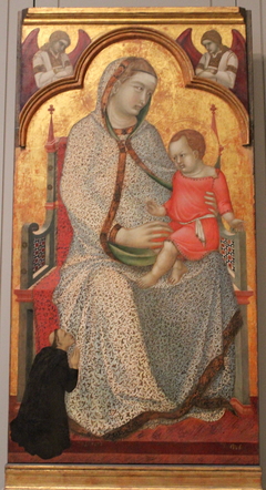 Virgin and Child Enthroned and Donor, Angels by Pietro Lorenzetti