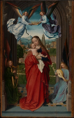 Virgin and Child with Four Angels by Gerard David