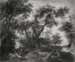 Waldlandschaft mit Jagdszene by David Vinckboons