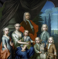 Willem Philip Kops (1695-1756), with his Wife and Children by Frans Decker