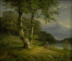 Wooded landscape near Lake Bagsværd by Johan Ludwig Lund