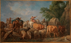 A cattle transport by Pieter van Bloemen