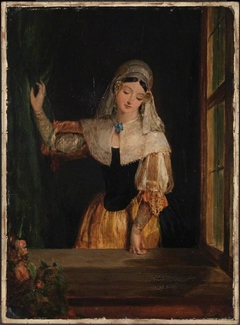 A Dutch Girl (‘The Window’) by Gilbert Stuart Newton