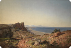 A Landscape. Recollections of Andalusia: the Mediterranean coast near Torremolinos by Carlos de Haes