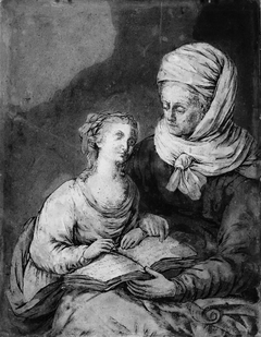 A Mother Teaching her Daughter to Read by Wolfgang Koepp