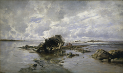 A Wrecked Boat by Carlos de Haes