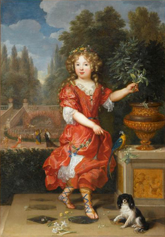 A young Mademoiselle de Blois, Marie-Anne de Bourbon, daughter of Louis XIV and Louise de La Vallière by Pierre Mignard I