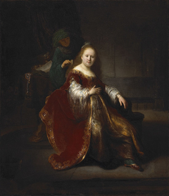 A Young Woman (Esther? Bathsheba? Judith?) at her Toilet by Rembrandt