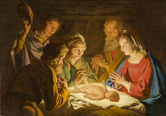 Adoration of the Shepherds by Matthias Stom