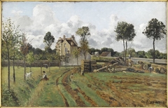 Allée de la Tour-du-Jongleur and the House of M. Musy, Louveciennes by Camille Pissarro