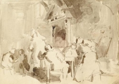 An Interior with Figures - Sir David Wilkie - ABDAG003524 by David Wilkie