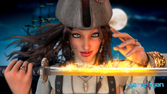 Angela Fantasy Pirates Character Model by Gameyan Game Art Design Companies - California, USA by GameYan Studio