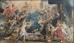 Apotheose Heinrichs IV. und Proklamation der Regentschaft Maria de' Medicis (Skizze zum Medici-Zyklus) by Peter Paul Rubens